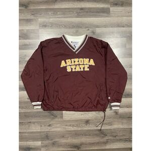 Vintage 90s Champion Arizona State Jacket Size XL Jacket Red ASU Windbreaker